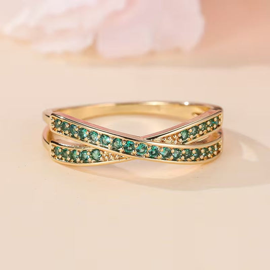 Smeraldo Flow Anello | Oro