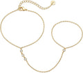 Beaded Handchain Bracciale | Oro