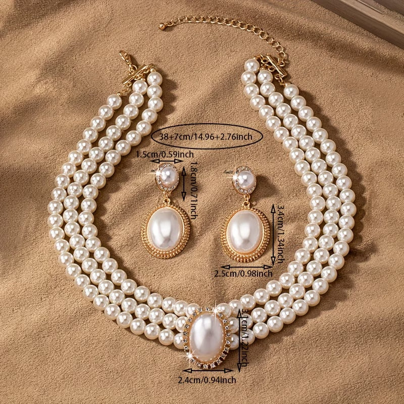 Vintage Perla Strand Set di Gioielli