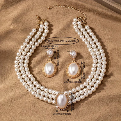 Vintage Perla Strand Set di Gioielli