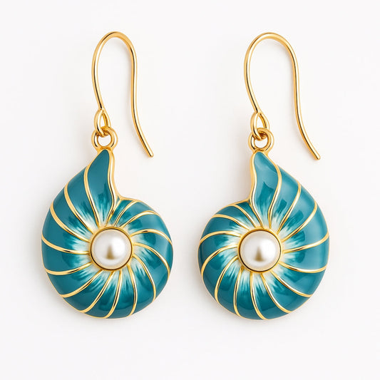 Seashell Perla Oro Orecchini