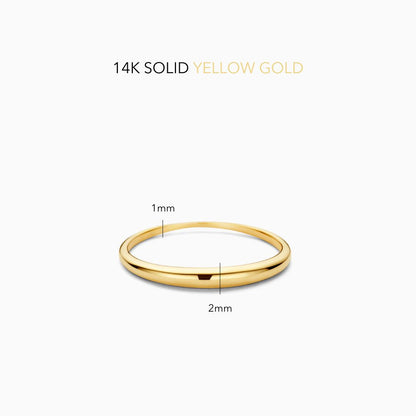 Slim Dome Anello | Oro