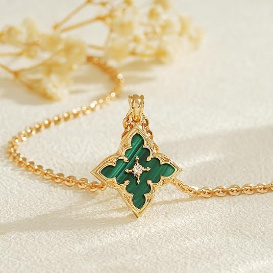 Smeraldo Clover Pendant Collana | Oro