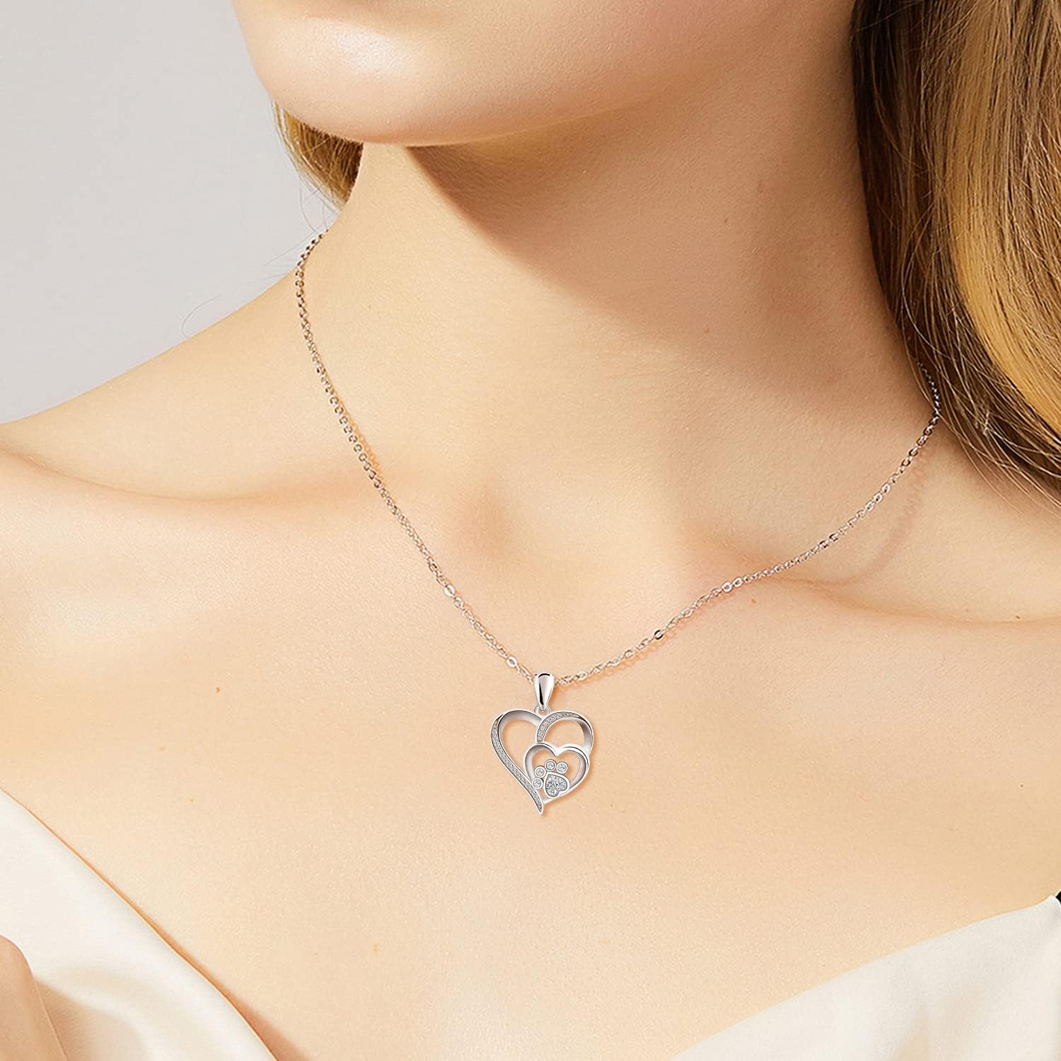 Inolt™ | Paw & Cuore Collana in Argento