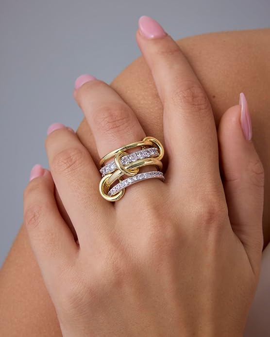 Interlock Stack Anelli | Oro