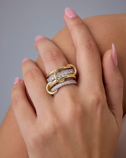 Interlock Stack Anelli | Oro