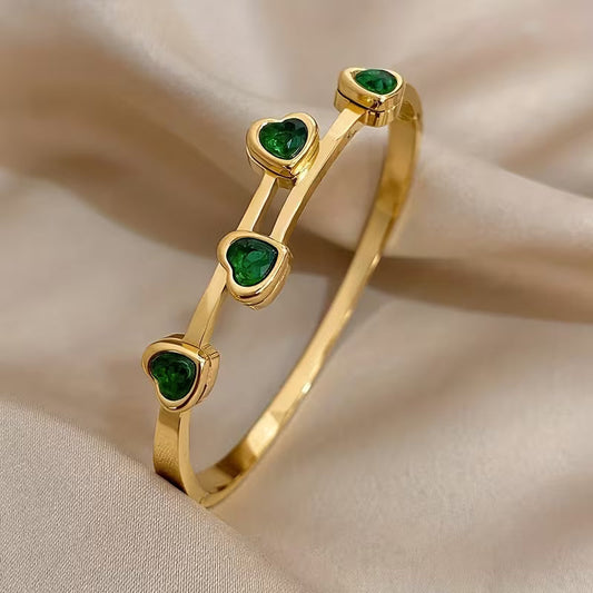 Verde Cuori Bracciale | Oro