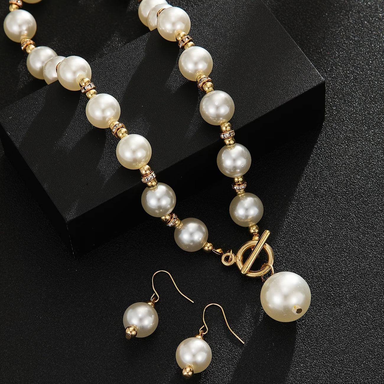 Chunky Perla Statement Set Collane