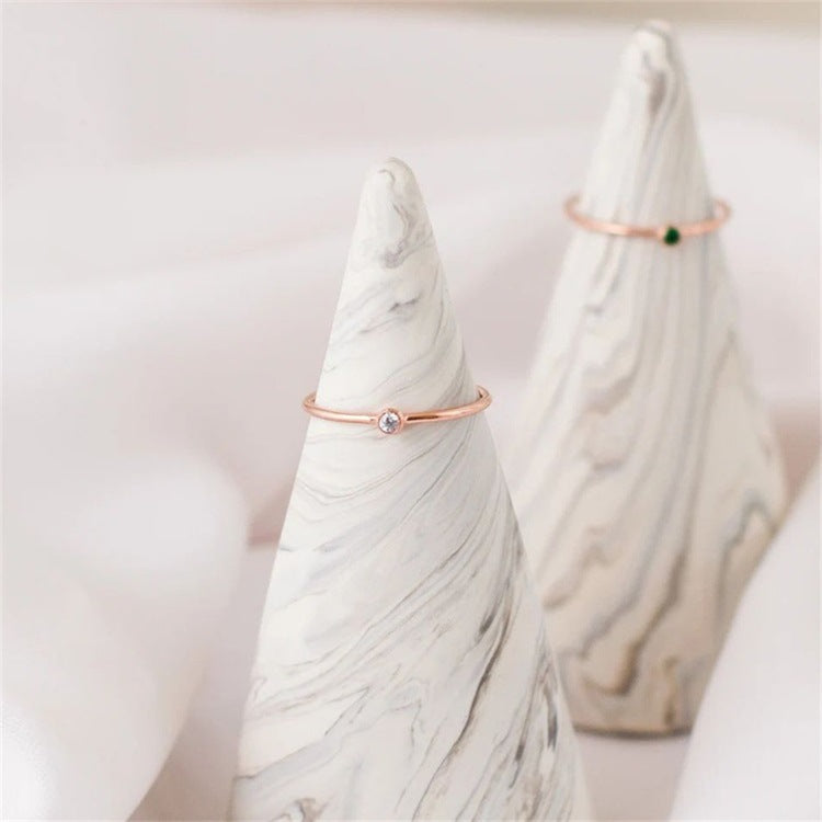 Amelia Birthstone Stacker Anello