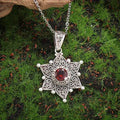 Argento Rubino Star Pendant Collana