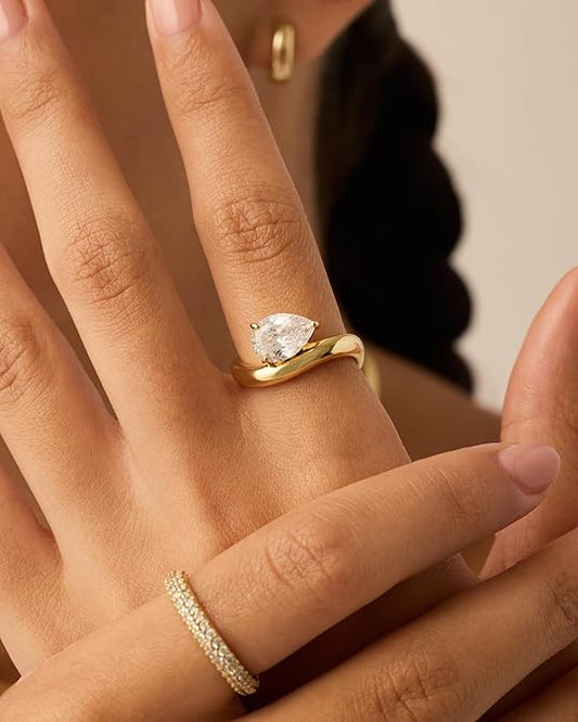 Wavy Promise Anello | Oro