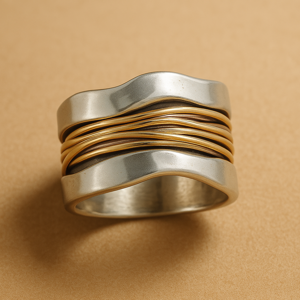 Argento Golden Threads Anello