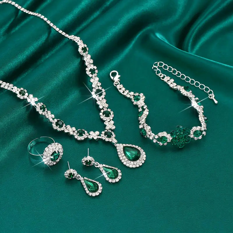 Adriana Lysandre Set di Gioielli | Bianco Oro