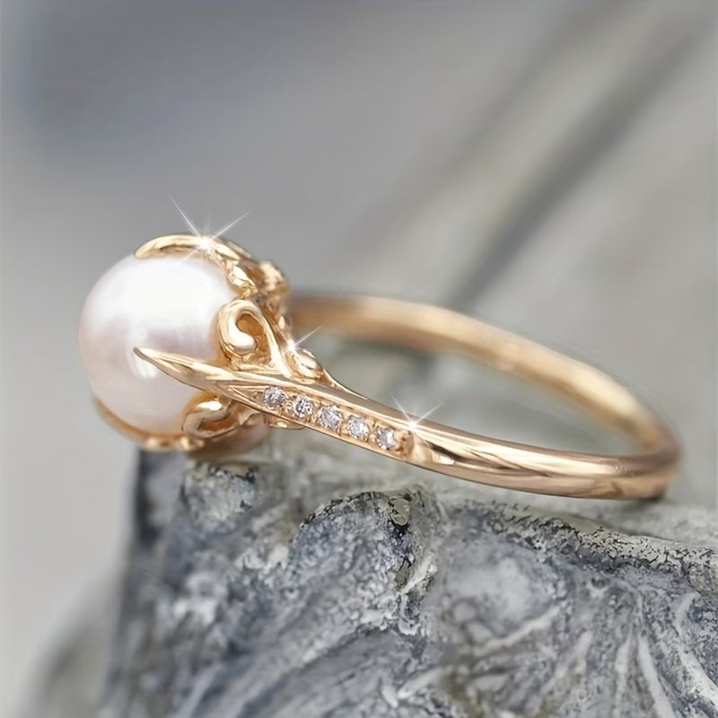 Delicate Perla & Cristallo Anello