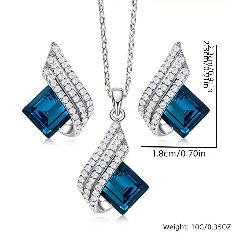 Brienne Solazure Set di Gioielli | Bianco Oro
