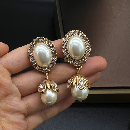 Vintage Perla Frame Orecchini Pendenti