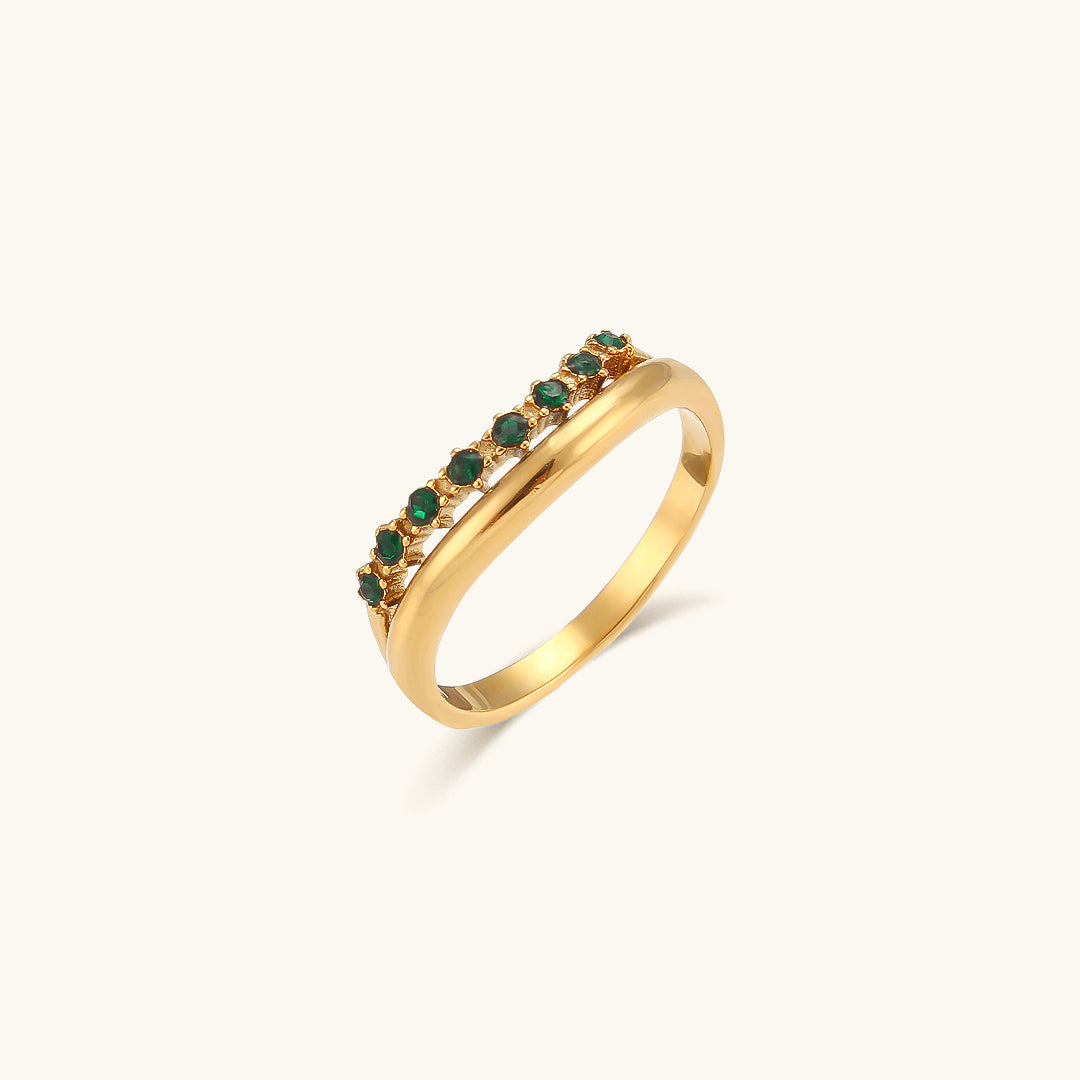 Adeline Diamante Simulant Oro Anello