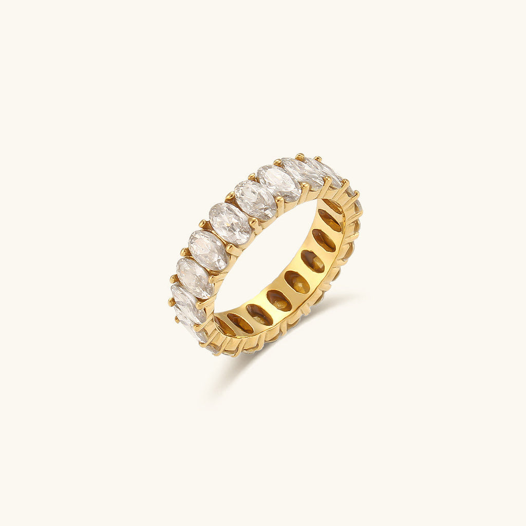Antoinette Diamante Simulant Oro Anello