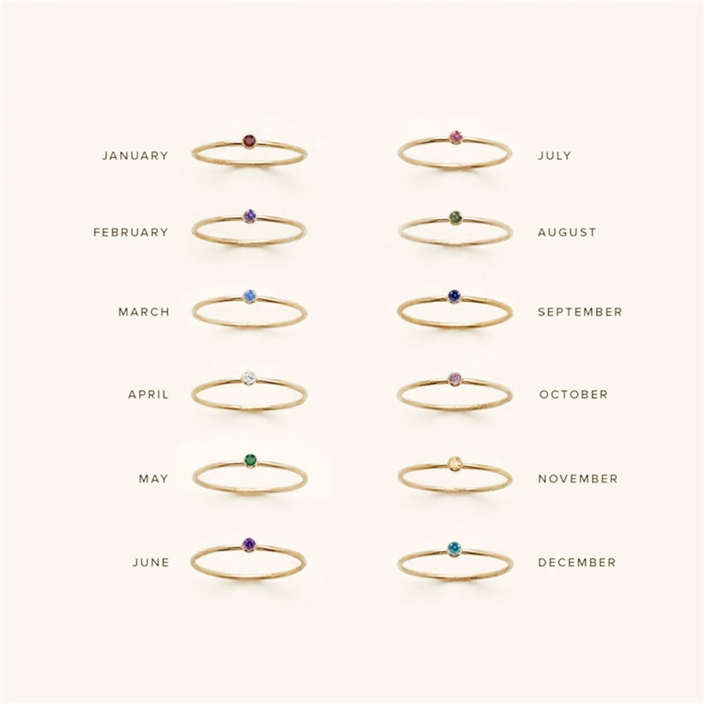 Amelia Birthstone Stacker Anello