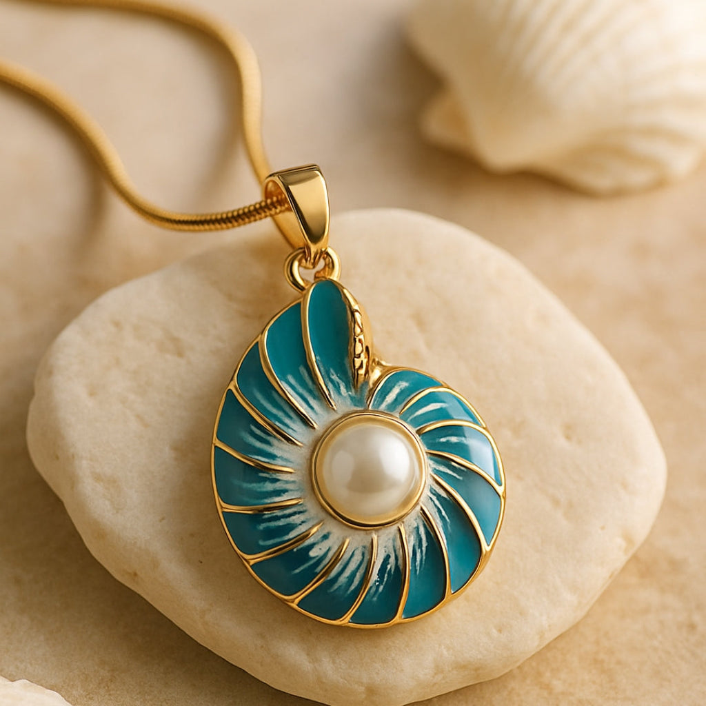 Seashell Perla Oro Collana