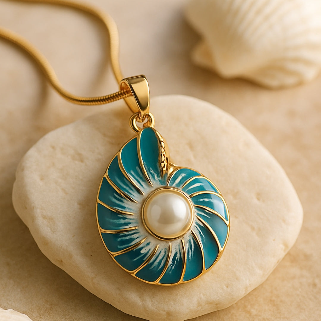 Seashell Perla Oro Collana