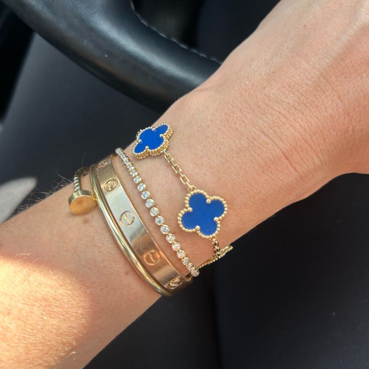 Clover Bracciale Blue