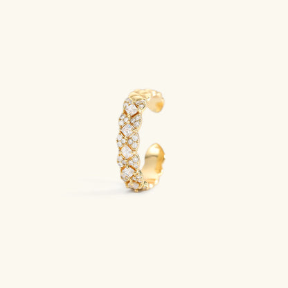Camille Oro Patterned Anello