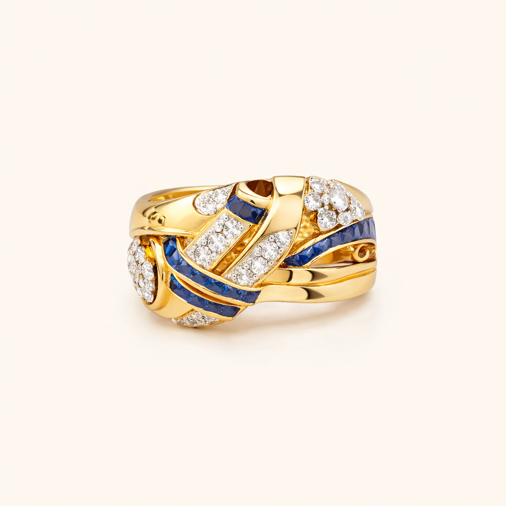Oro Vintage Zirconia Anello