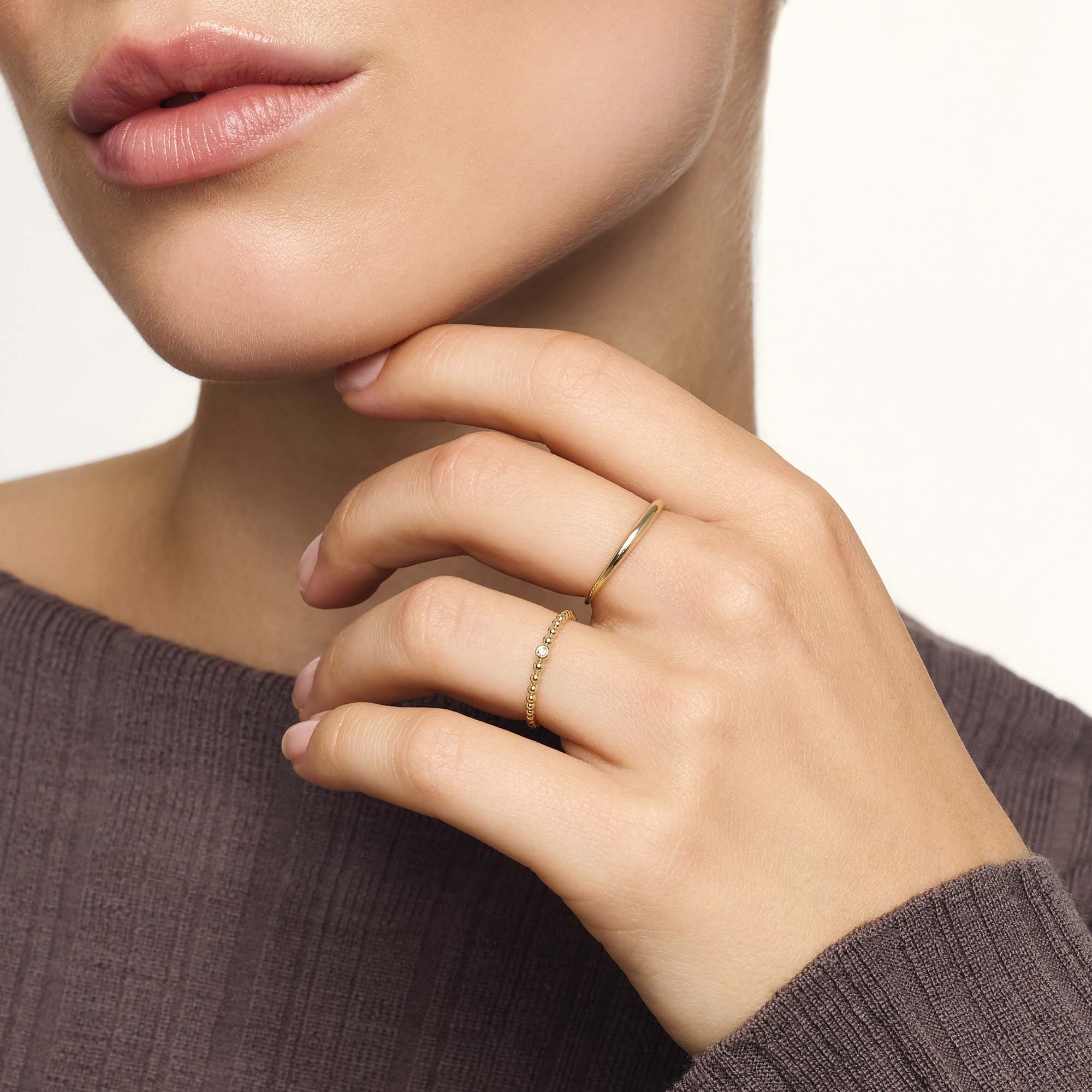Slim Dome Anello | Oro