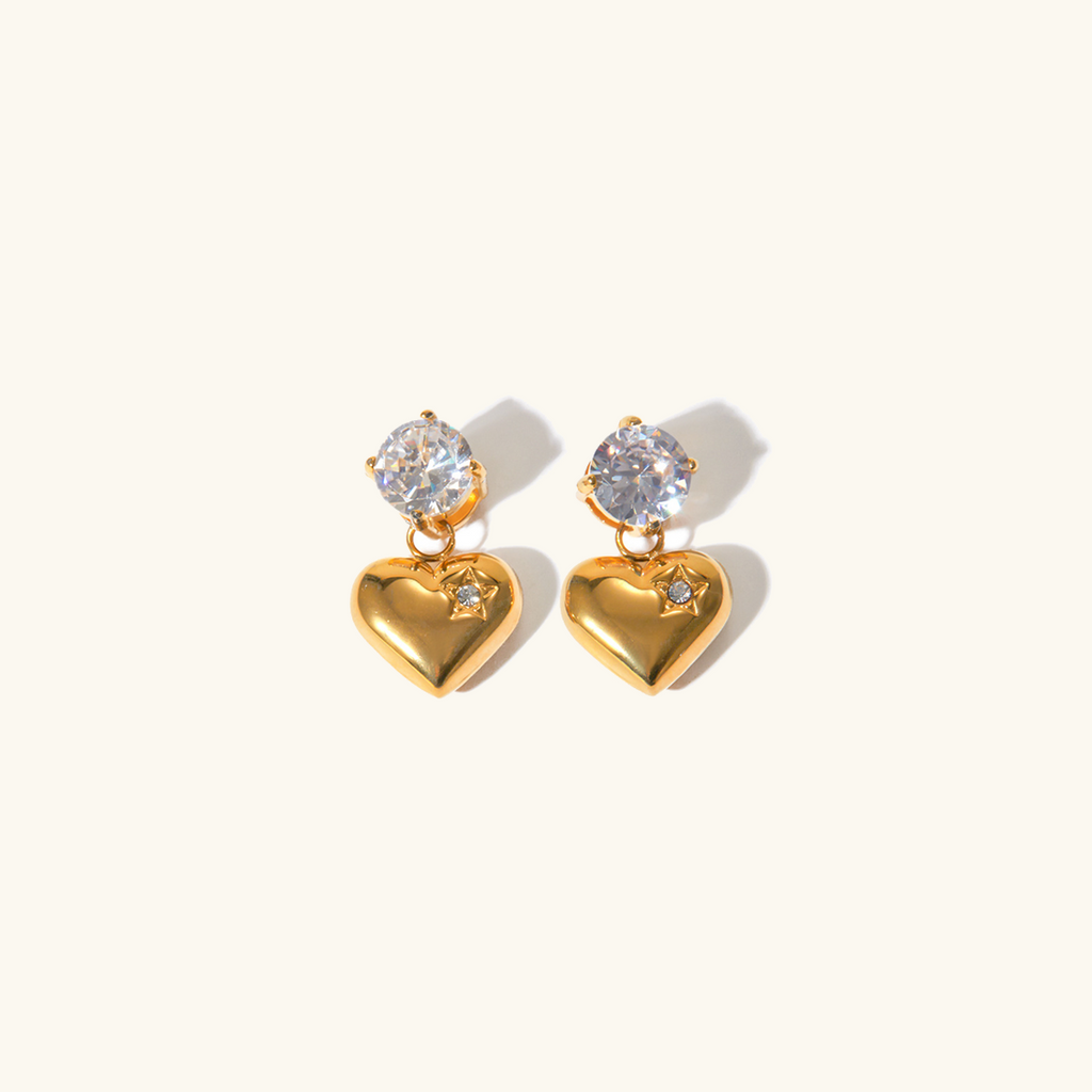 Emmeline Cuore Oro Orecchini