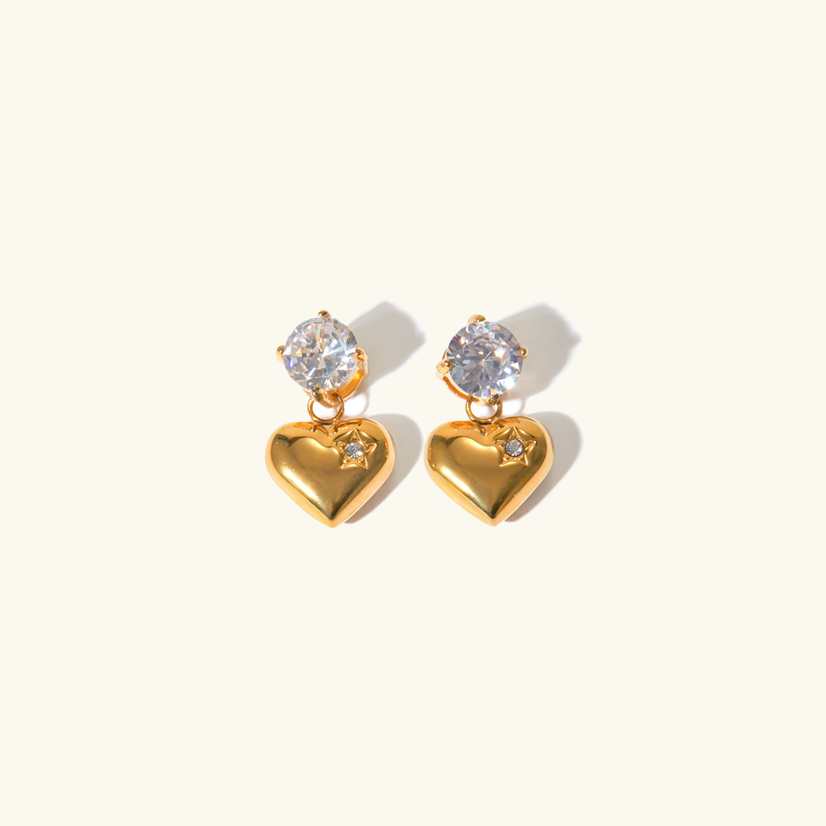 Emmeline Cuore Oro Orecchini