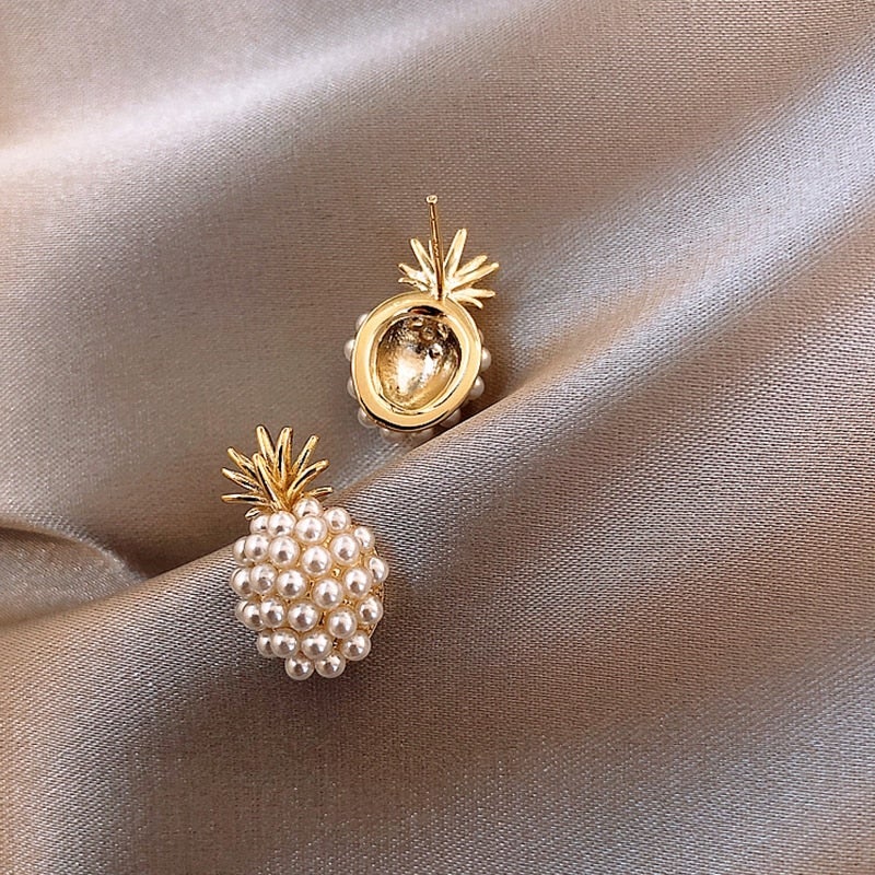 Oro Cluster Perla Orecchini a Lobo