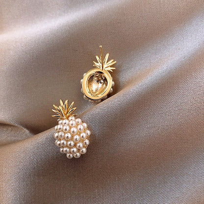 Oro Cluster Perla Orecchini a Lobo