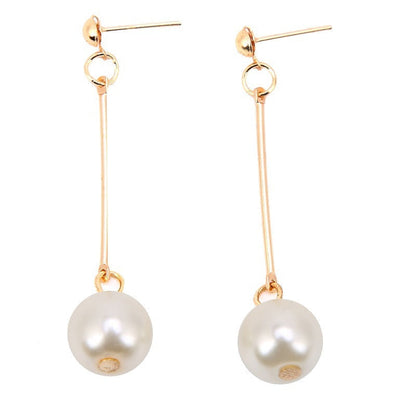 Oro Long Perla Orecchini Pendenti