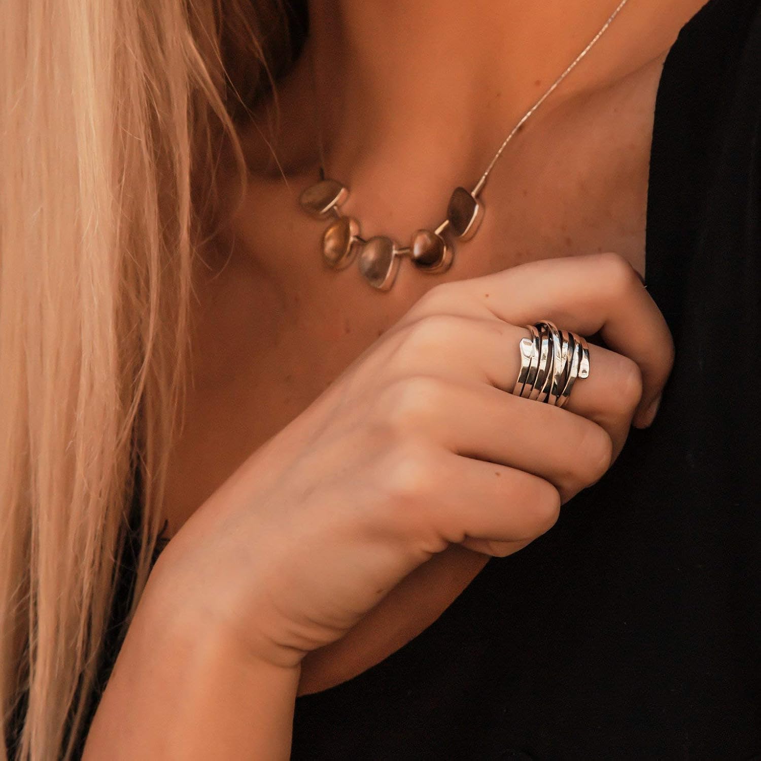Argento Multi Band Wrap Anello
