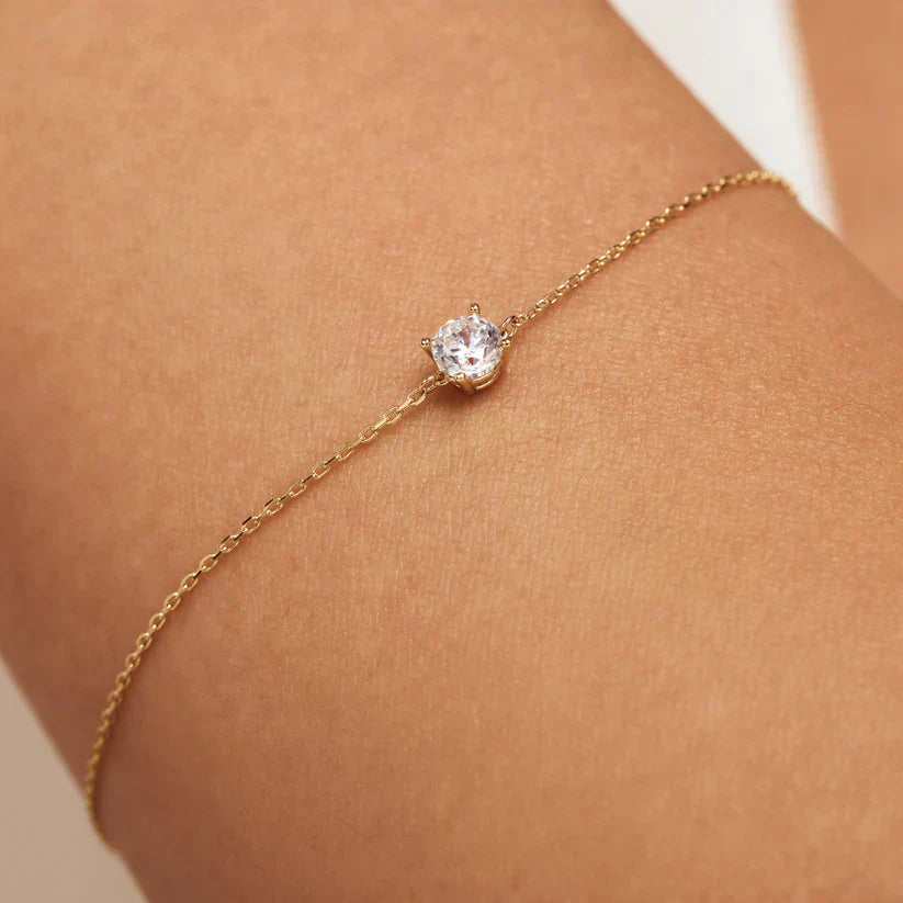 Cléa Moissanite Pietra Bracciale | Oro