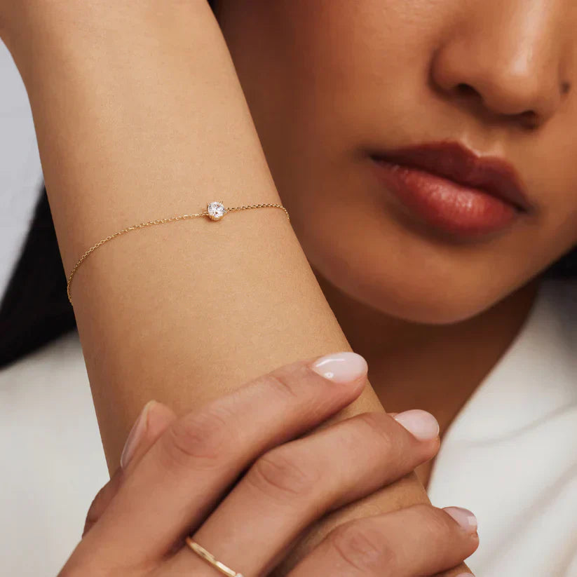 Cléa Moissanite Pietra Bracciale | Oro
