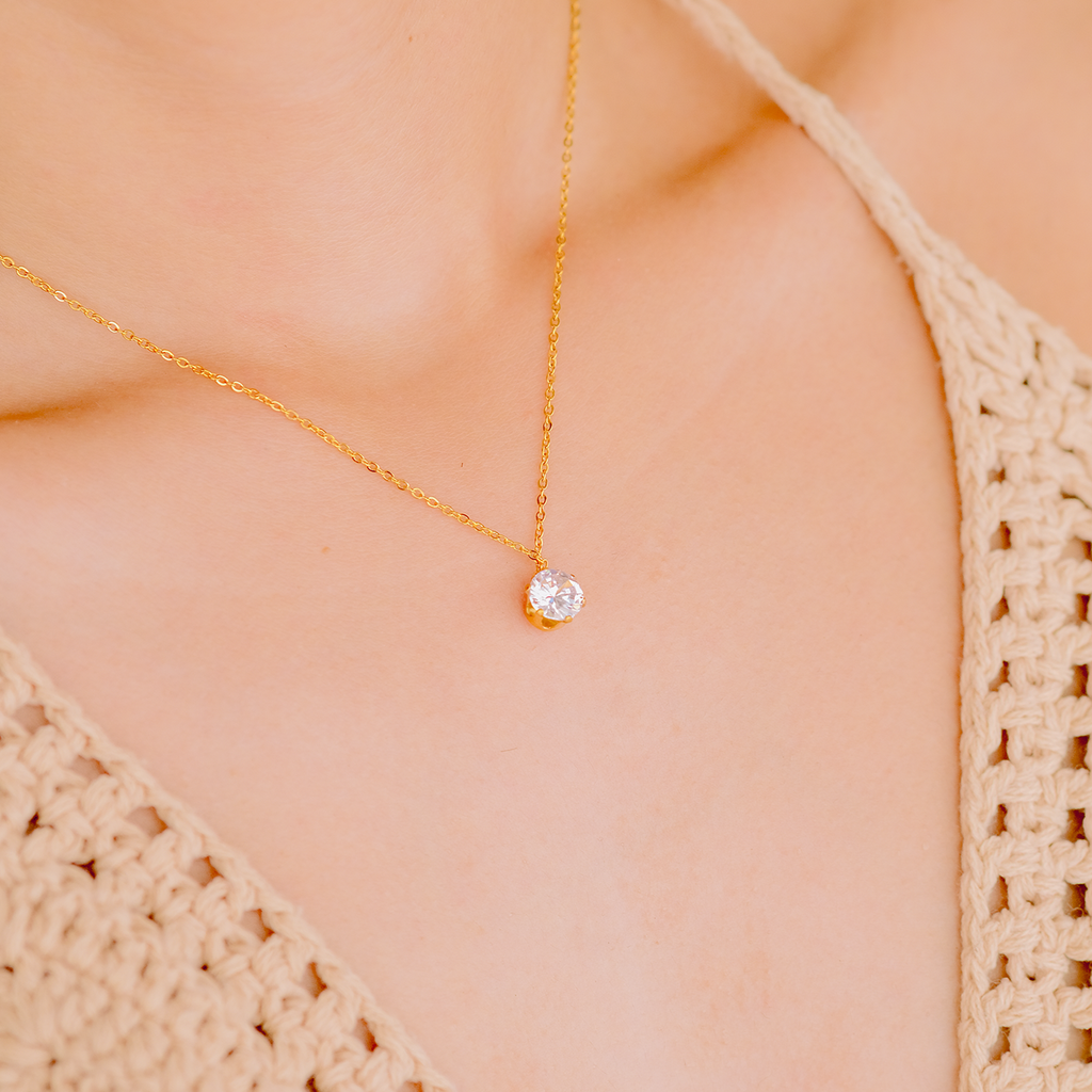 Kyla Solitaire Oro Collana