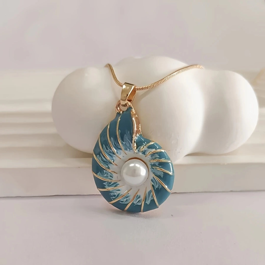 Seashell Perla Oro Collana