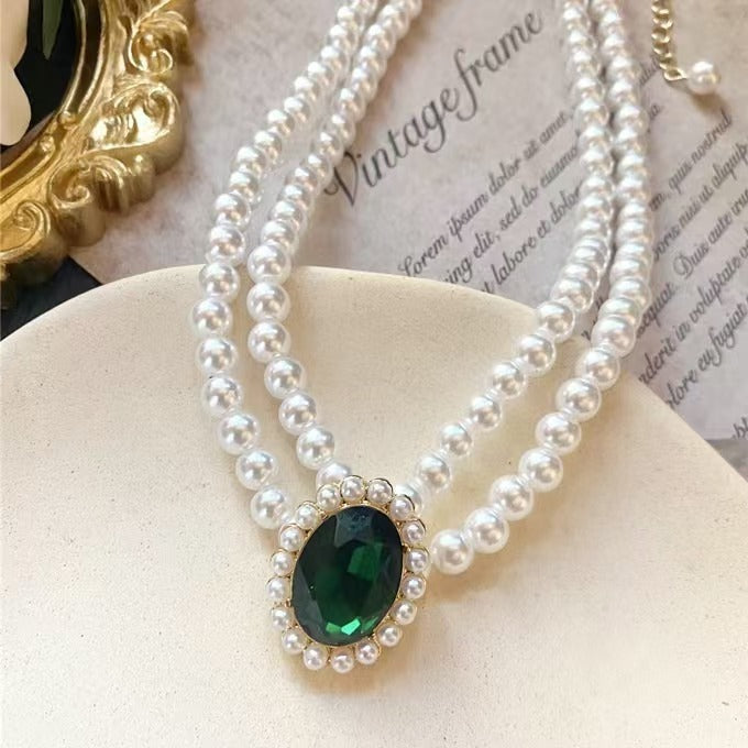 Imperial Perla Smeraldo Set di Gioielli