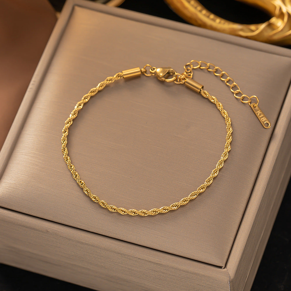 Twisted Chain Bracciale | Oro
