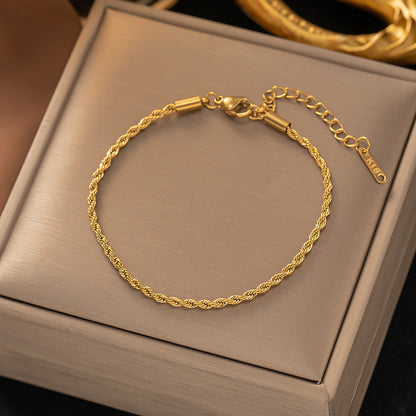 Twisted Chain Bracciale | Oro