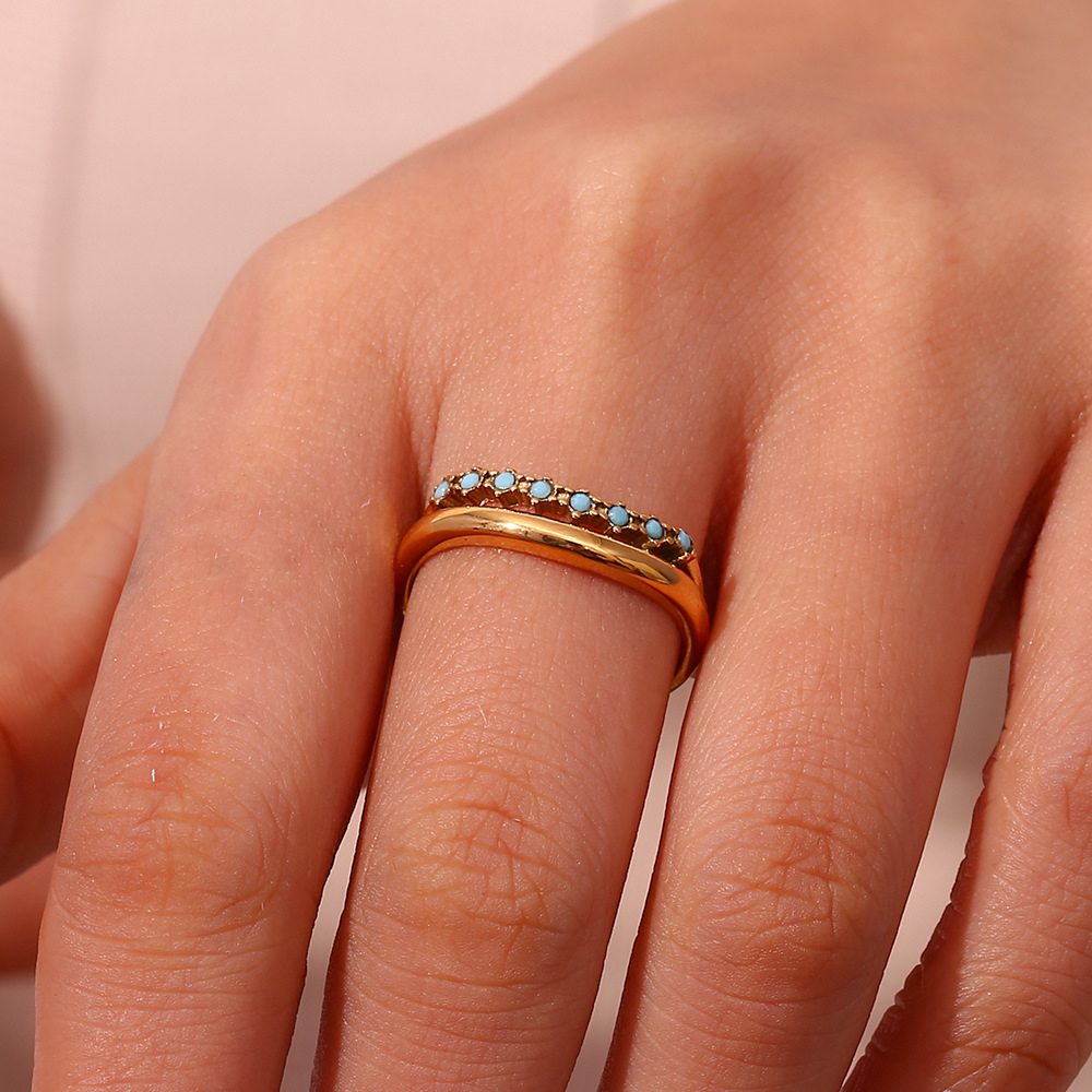 Adeline Diamante Simulant Oro Anello