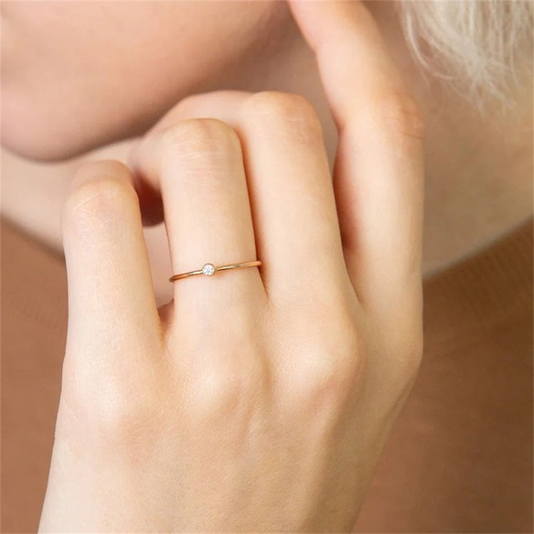 Amelia Birthstone Stacker Anello