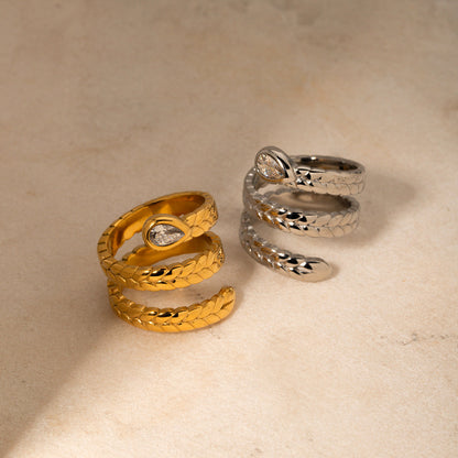 Davina Oro Serpent Anello