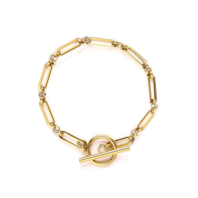 Link T-Bar Bracciale | Oro