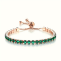 Oro Smeraldo Adjustable Bracciale Tennis