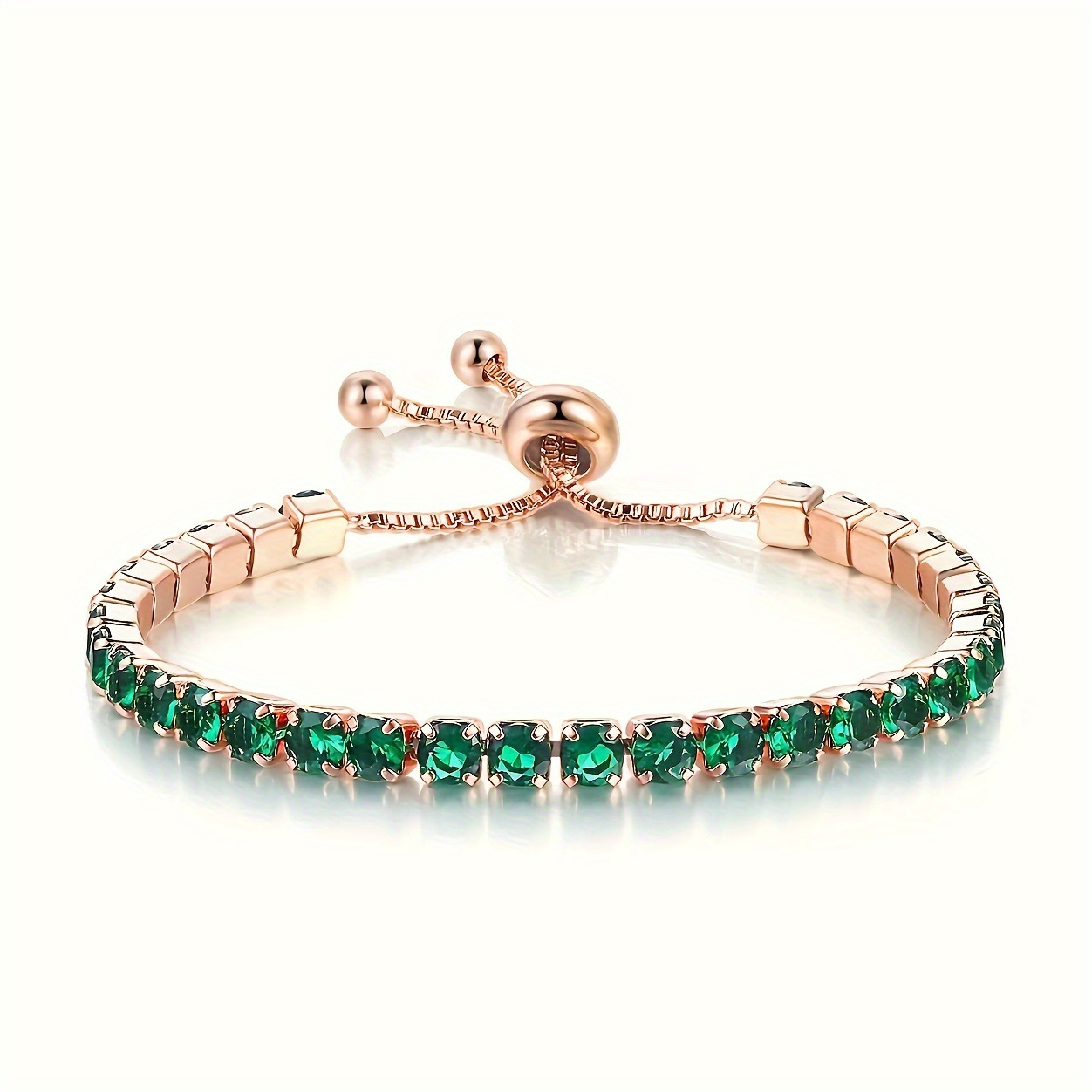 Oro Smeraldo Adjustable Bracciale Tennis