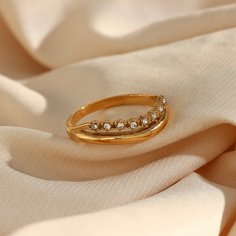 Adeline Diamante Simulant Oro Anello