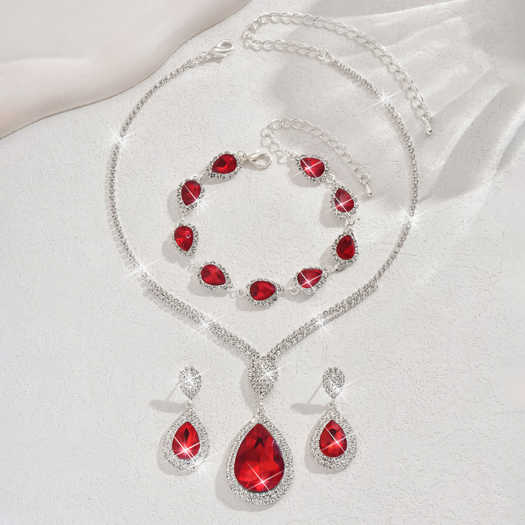 Thalira Bloodwynne Set di Gioielli | Bianco Oro